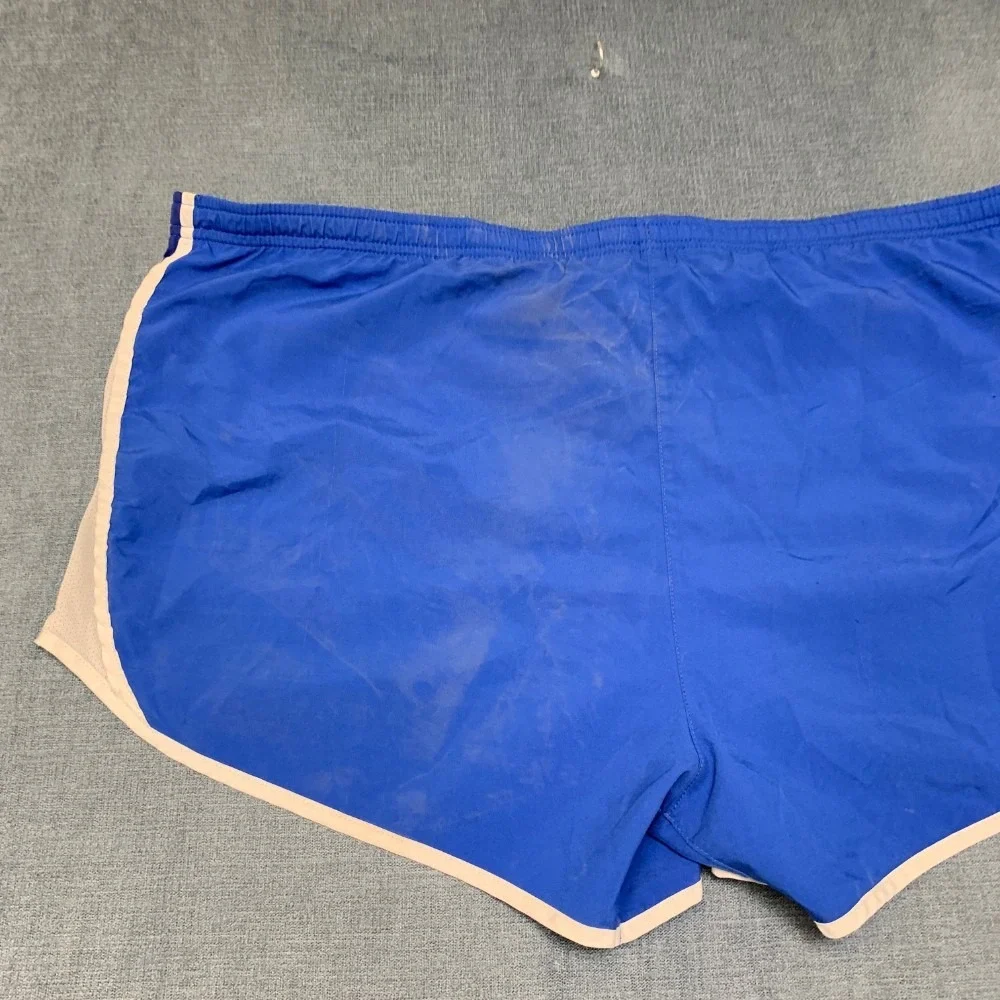 Nike Dri Fit Running Athletic Shorts Womens XL Blue Mesh Side Panels Activewear